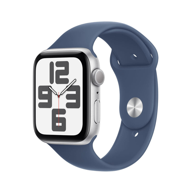 Apple Watch SE (GPS) 44mm Aluminiumgehäuse silber, Sportarmband denim (M/L)