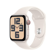 Apple Watch SE (GPS + Cellular) 44mm Aluminiumgehäuse polarstern, Sportarmband polarstern (M/L)