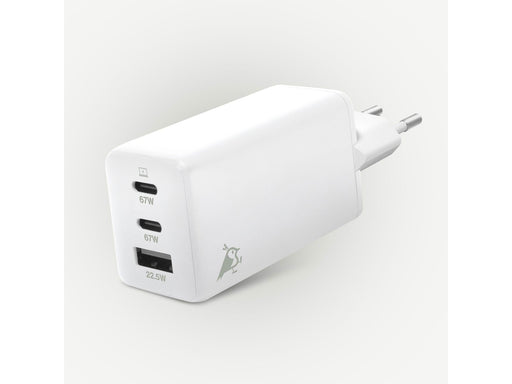 Aqiila Chargebird W3 - GaN Charger - 65W PD QC (2x USB-C + USB-A)