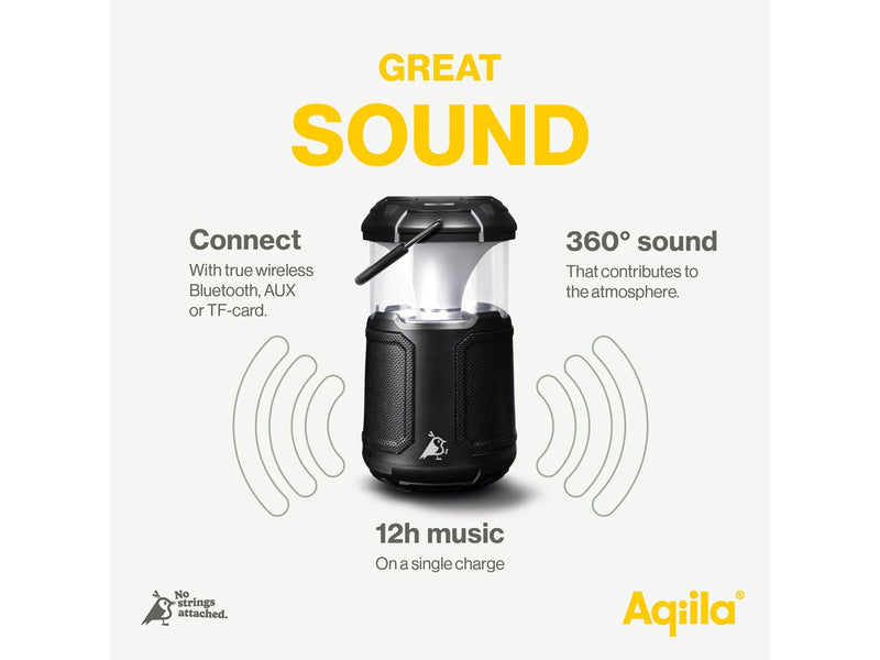 Aqiila Soundbird B10 - Dimmbare LED-Lampe - 20W Lautsprecher - 10000mAh Powerbank