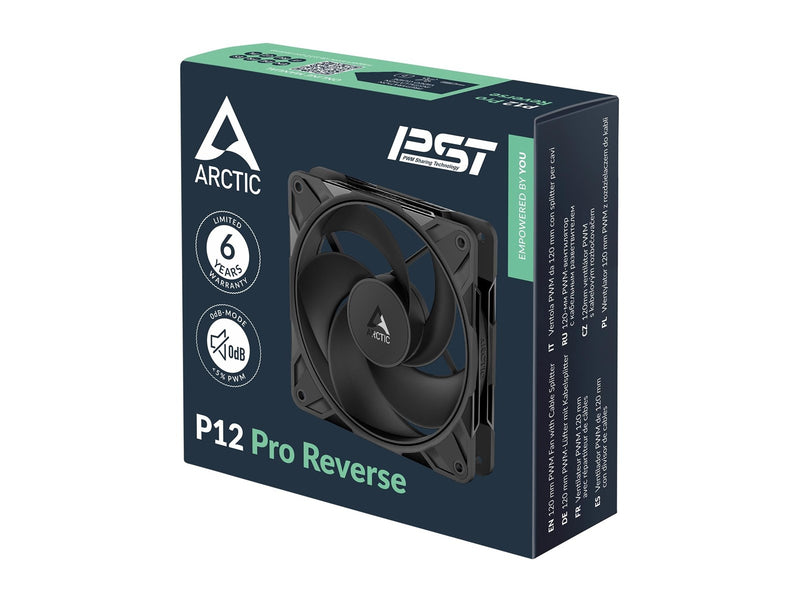 Arctic P12 Pro Reverse - 3 Pack - Gehäuselüfter - 120mm - Schwarz