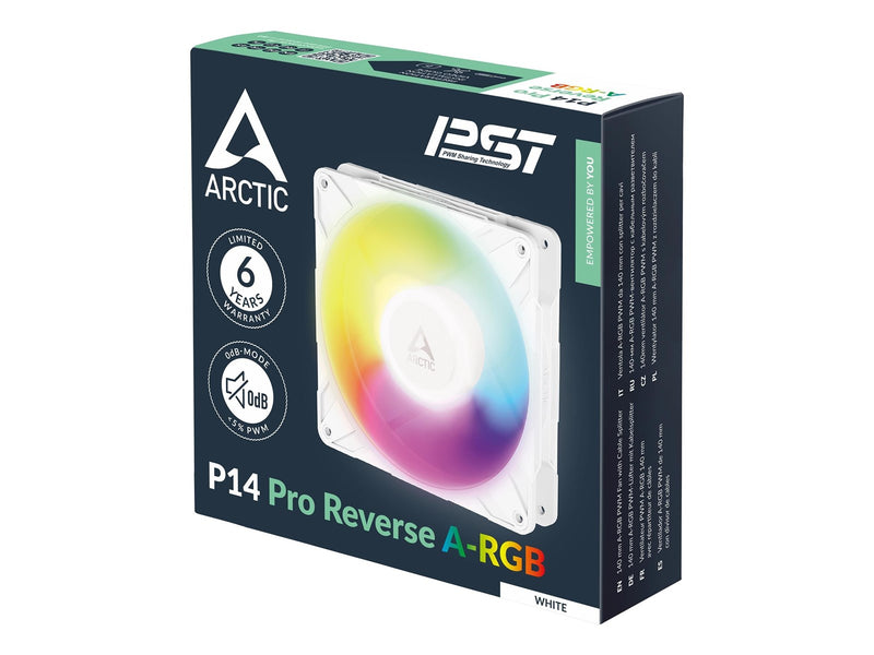 Arctic P14 Pro Reverse A-RGB (White) - Gehäuselüfter - 140mm - Weiß