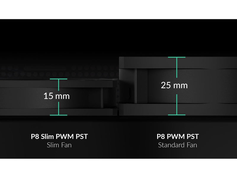 Arctic P8 Slim PWM PST - Gehäuselüfter - 80mm - Schwarz
