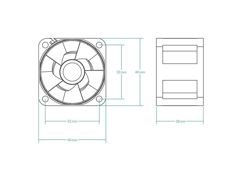 Arctic Server Fan S4028-6K - Gehäuselüfter - 40mm - Schwarz