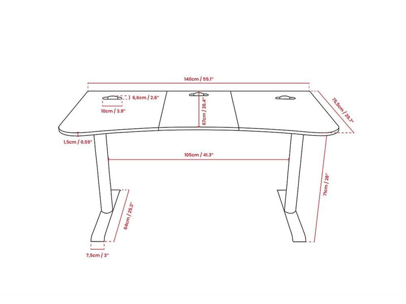 Arozzi Arena Medium Gamer Tisch