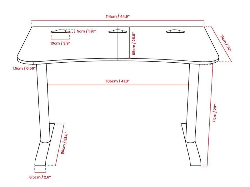 Arozzi Arena Small Gamer Tisch