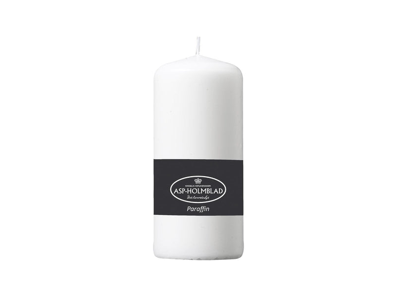 Asp-Holmblad Stumpenkerze Ice White