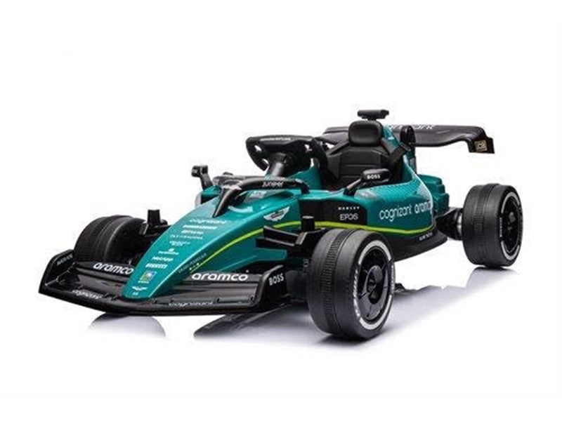 Aston Martin F1 24V Ride-On Car with Leather Seat & Rubber Tires