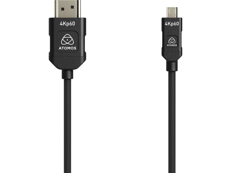 Atomos 4K60P HDMI Silicon Cable – Mini HDMI to Full-HDMI 45cm