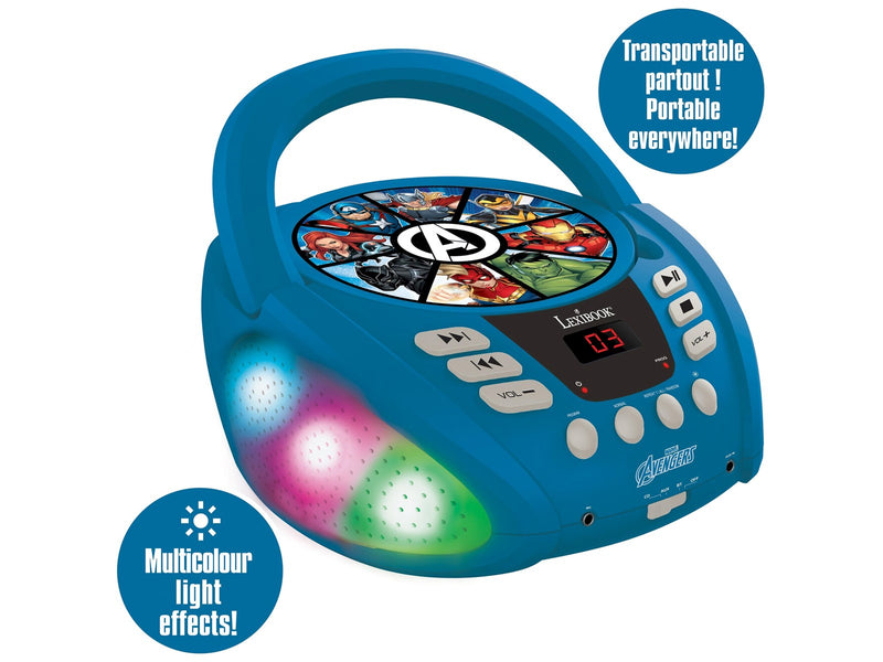 Avengers Bluetooth CD player with lights