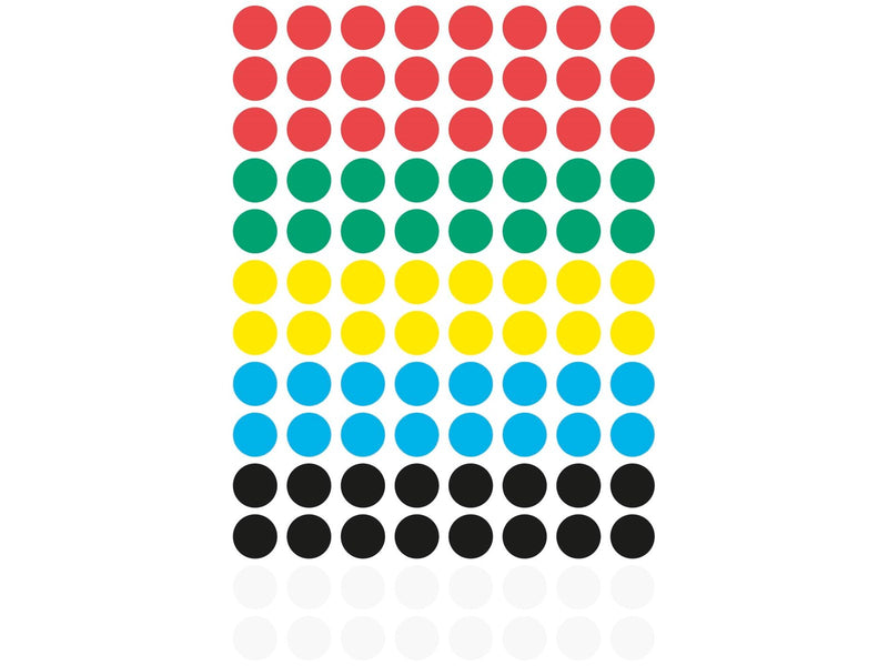 Avery Colour coding dots permanent assorted red green yellow blue black white