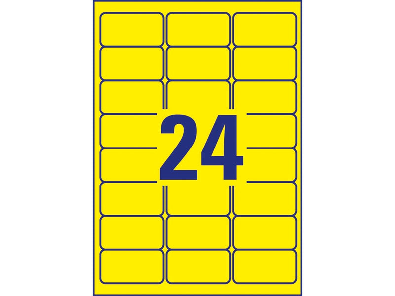 Avery Coloured removable labels yellow