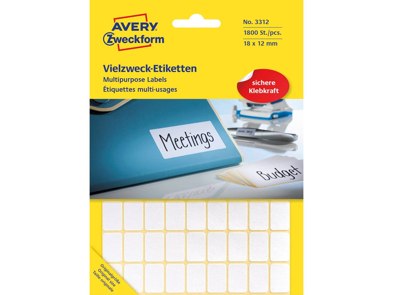 Avery Labels for handwriting permanent white