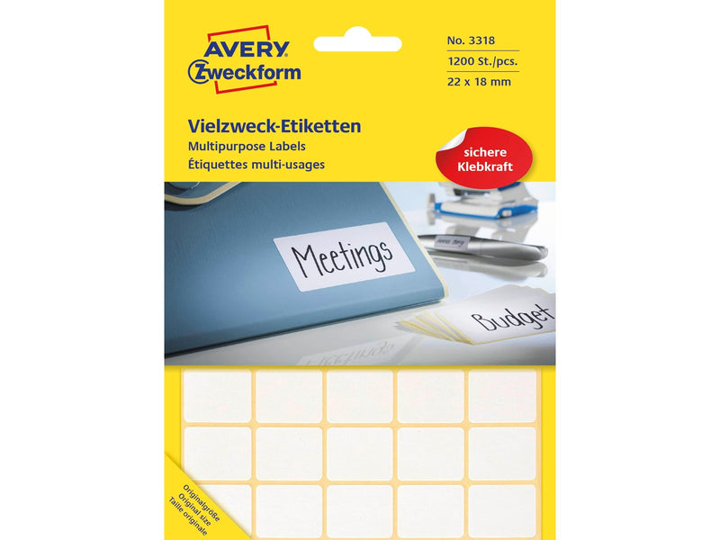 Avery Labels for handwriting permanent white