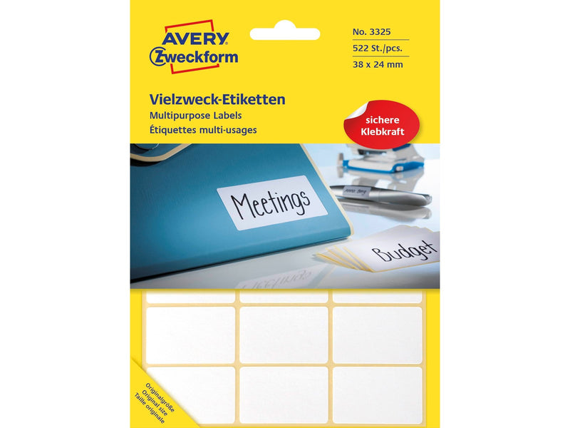 Avery Labels for handwriting permanent white