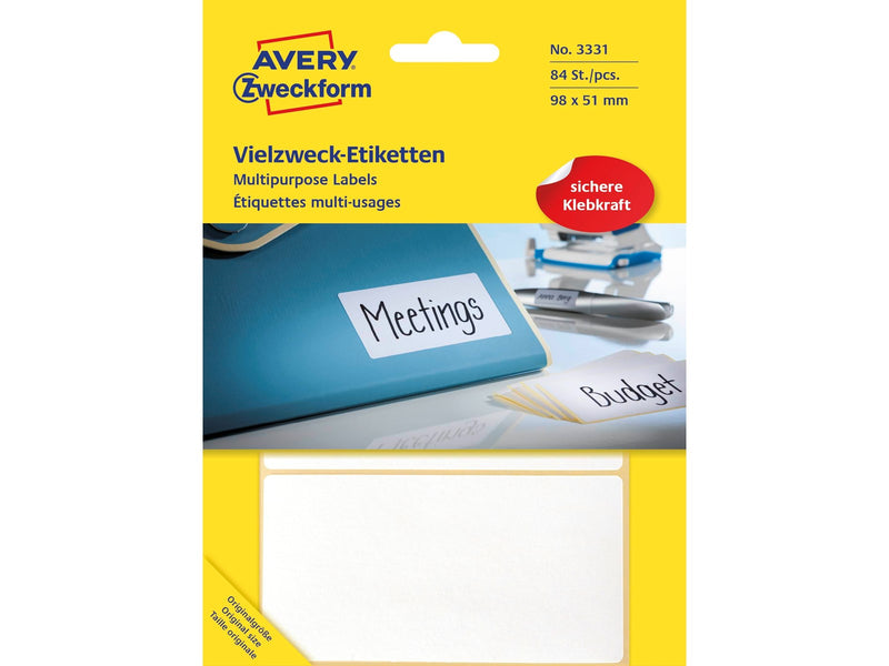 Avery Labels for handwriting permanent white