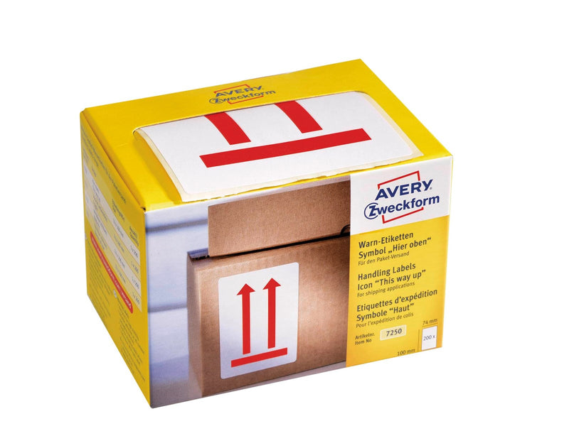 Avery Labels in dispenser pre-printed with "Up" paper material
