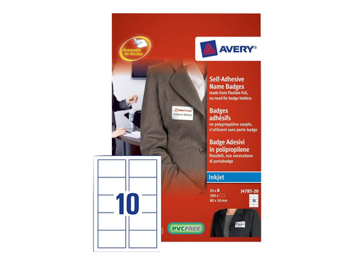 Avery Name Badge - name badge labels - 200 pcs. - 50 x 80 mm