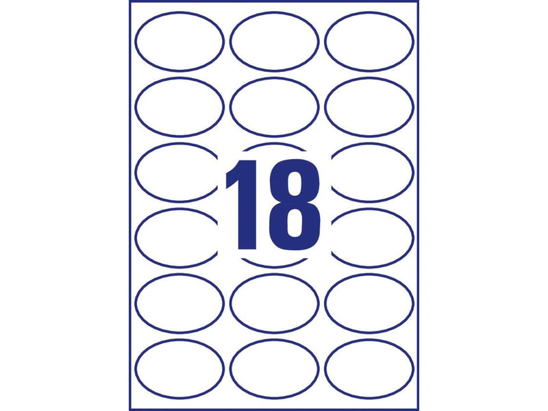 Avery Oval label permanent 63.5x42.3mm all printers