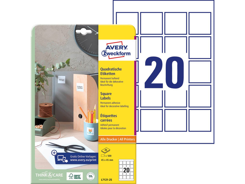 Avery QR Code Product labels blockout