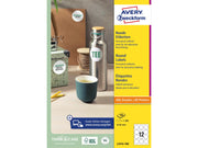 Avery Round labels white