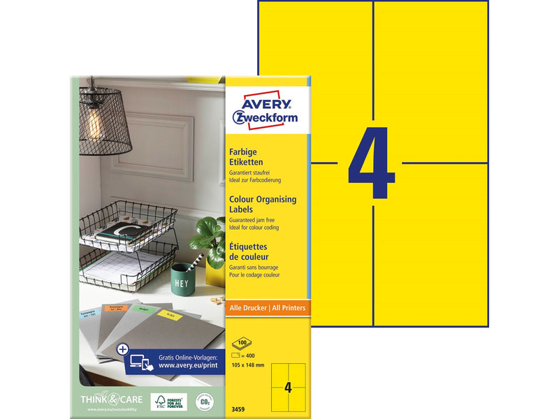 Avery Universal labels yellow