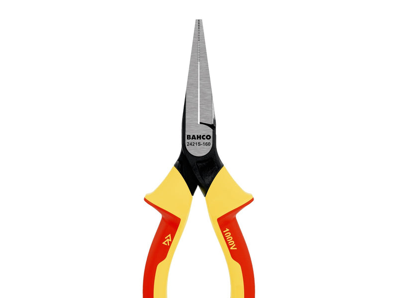 BAHCO 2421S-140 Insulated Long Flat Nose Pliers