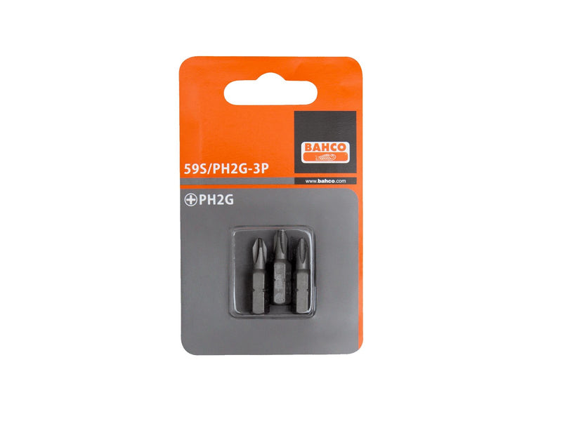 BAHCO 59S/PH2G-30P PH2G 1/4" 25mm Standard Driver Bits