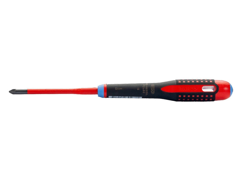 BAHCO 8820sl insulated ergo pozidriv screwdrivers with slim blades pz2x100