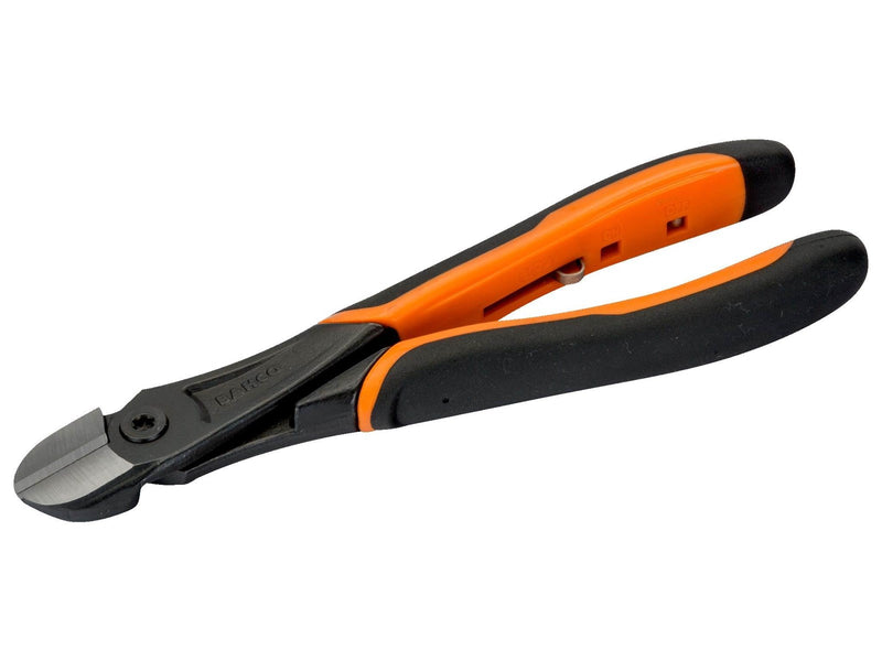 BAHCO ERGO Heavy Duty Side Cutting Pliers with Self Opening Dual-Component Handle and Phosphate Finish