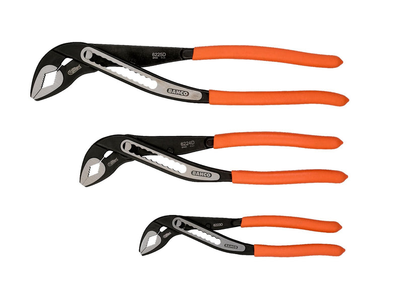 BAHCO box joint water pump pliers set 200 250 & 300 mm