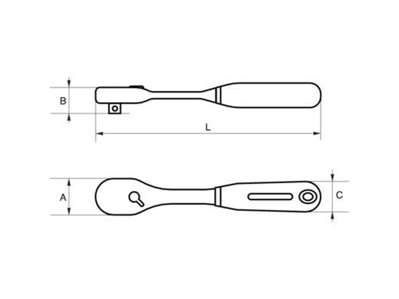 BAHCO skraldenøgle 1/4''