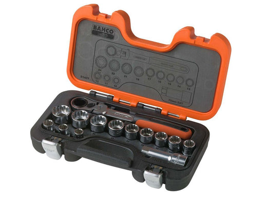 BAHCO socket set 1/2 14 pieces 10-24mm