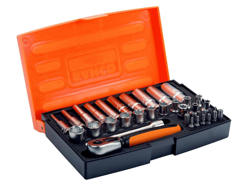 BAHCO socket set mini 1/4 37 pieces 4-13mm