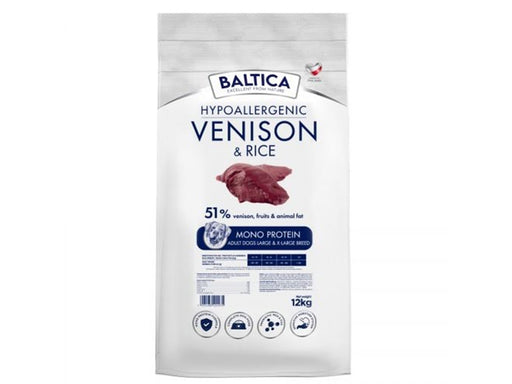 BALTICA Nutraceutic Hypoallergenic Large and X-Large breeds Venison with rice - dry dog food - 12kg