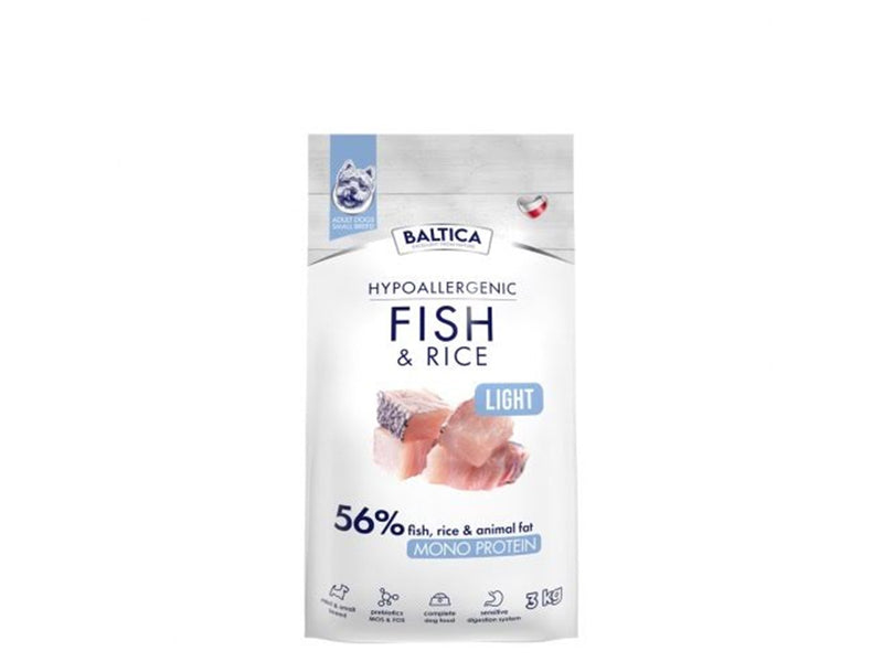 BALTICA Nutraceutic Hypoallergenic Light S Fish with rice - dry dog food - 3kg