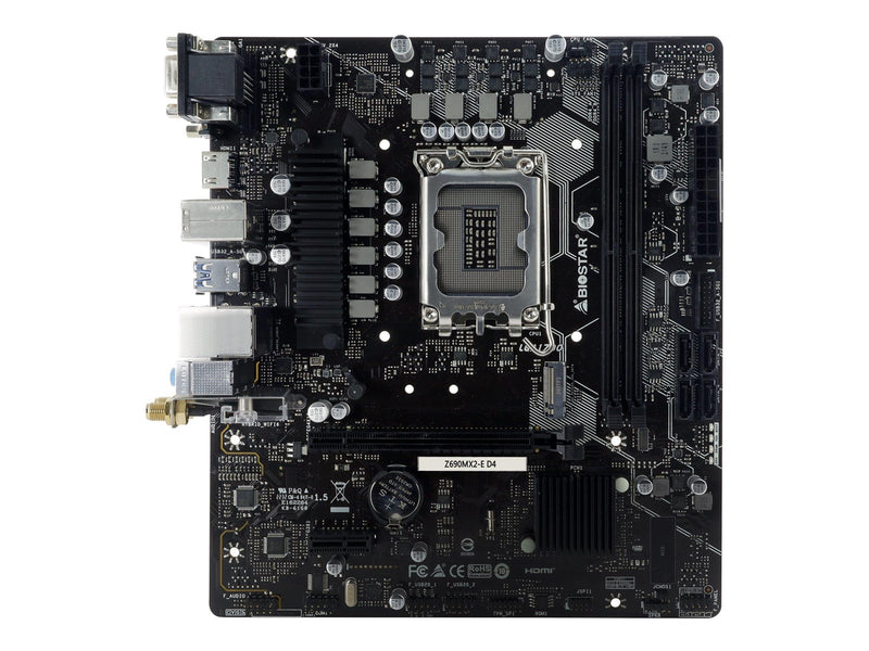 BIOSTAR Z690MX2-E D4 Mainboard - Intel Z690 - Intel LGA1700 - DDR4 RAM - Micro-ATX