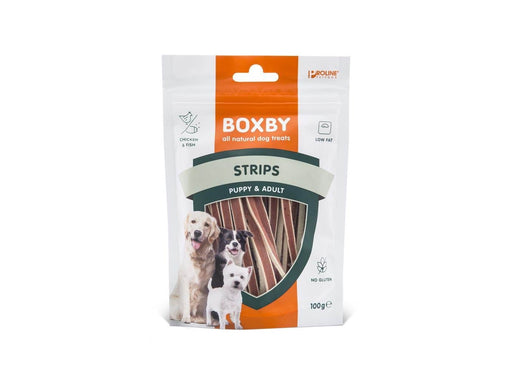 BOXBY Strips Fish & Chicken 100g. ks.