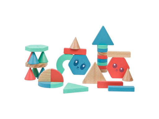 BS Toys Wooden Building Blocks - 38pcs.