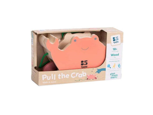 BS Toys Wooden Crab with Pull Cord
