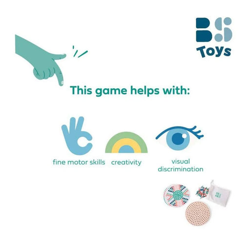 BS Toys Wooden Mosaic Pin Board