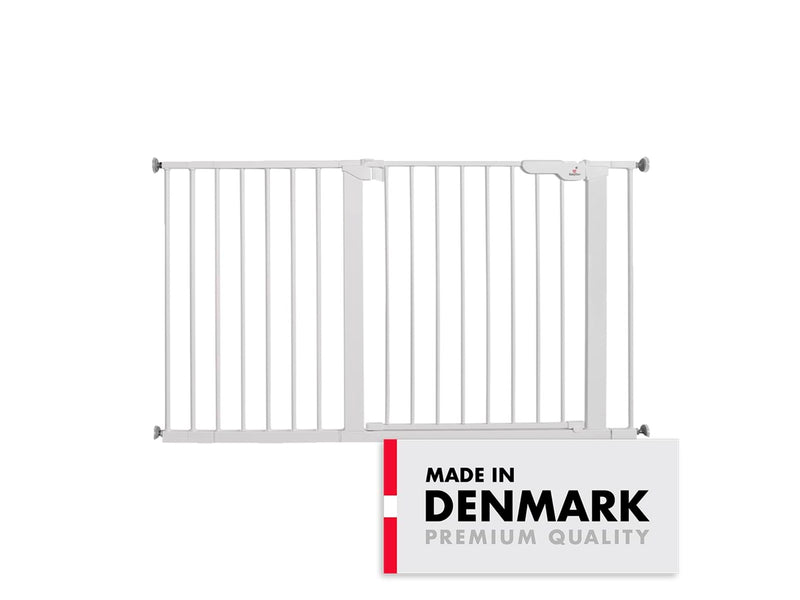 BabyDan Premier Safety Gate Extra Wide 126-132 cm White