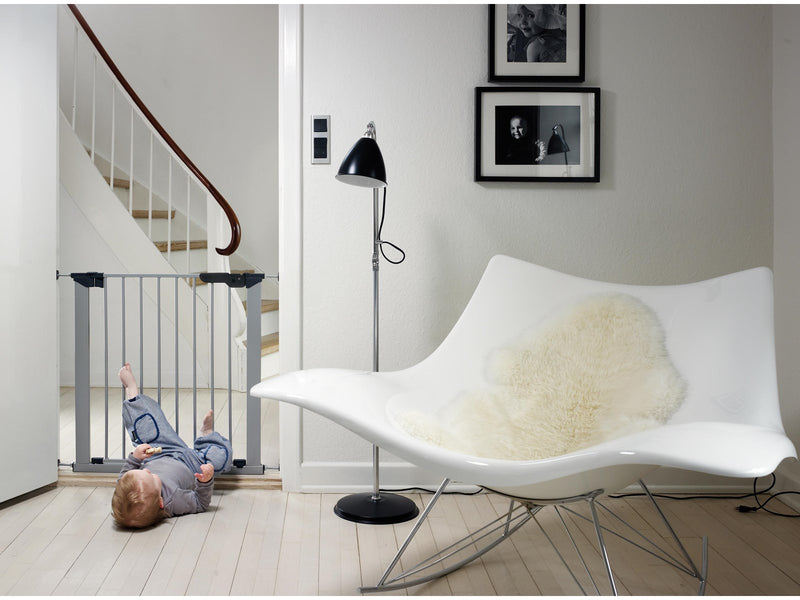 BabyDan Premier Safety Gate with 2 Extensions Silver 86-93.3 cm