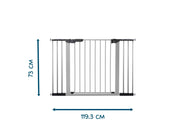 BabyDan Premier Safety Gate with 6 Extensions 112-119.3 cm Silver