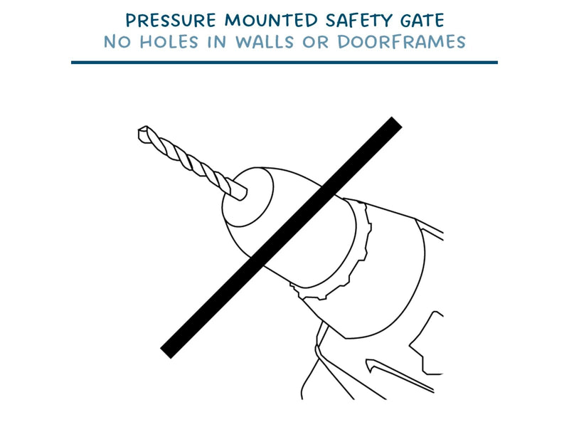 BabyDan Premier Safety Gate with 6 Extensions 112-119.3 cm Silver