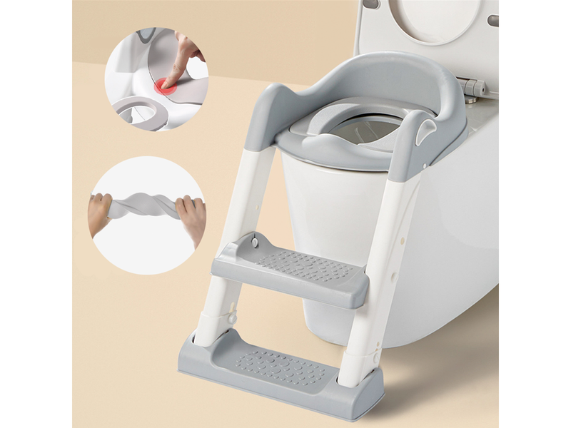 Babytrold Toilettentrainer, Weiß/Grau