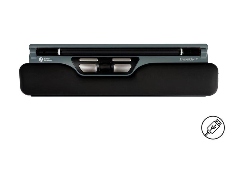 Bakker Elkhuizen ErgoSlider Plus - central pointing device - universal - USB - black dark grey yellow - Zentrales Zeigegerät (Grau)