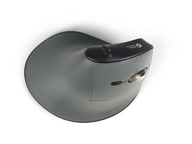 Bakker Elkhuizen FastForward - vertical mouse - 2.4 GHz USB-C Bluetooth 5.1 - dark grey black - Vertical mouse (Grau)