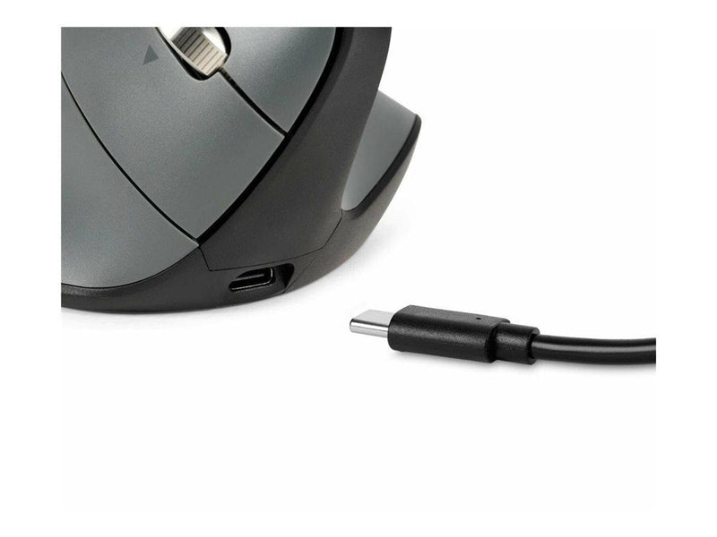 Bakker Elkhuizen FastForward - vertical mouse - 2.4 GHz USB-C Bluetooth 5.1 - dark grey black - Vertical mouse (Grau)
