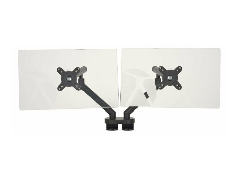 Bakker Elkhuizen Flexible Dual mounting kit - adjustable dual arms - for 2 monitors - dark grey - Max 10 kg - recommended for 17"-35" (for flat screen), 17"-32" (for curved screen)